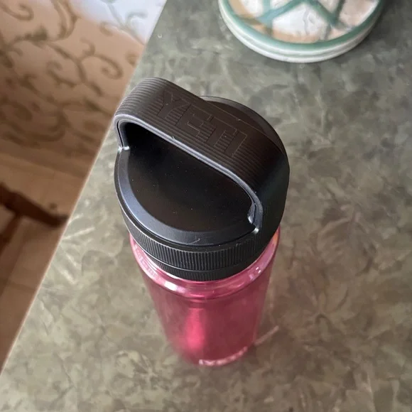 YETI Pink Water Bottle with Black Lid - Picture 2 of 4